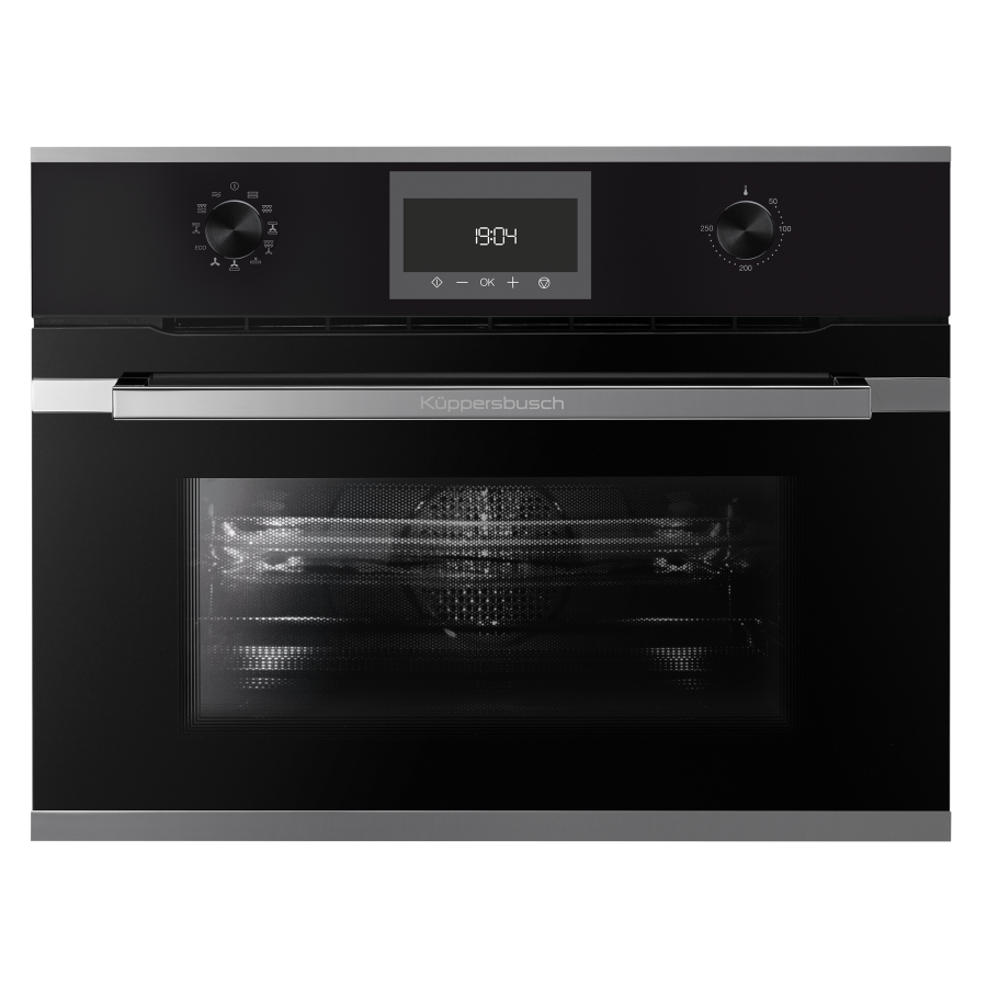 Компактный духовой шкаф с микроволнами Silver Chrome Фабрика KUPPERSBUSCH CBM 6330.0 S3 