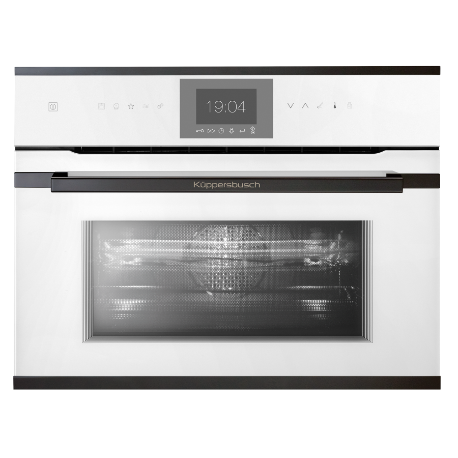 Компактный духовой шкаф с микроволнами Black Chrome Фабрика KUPPERSBUSCH CBM 6550.0 W2 
