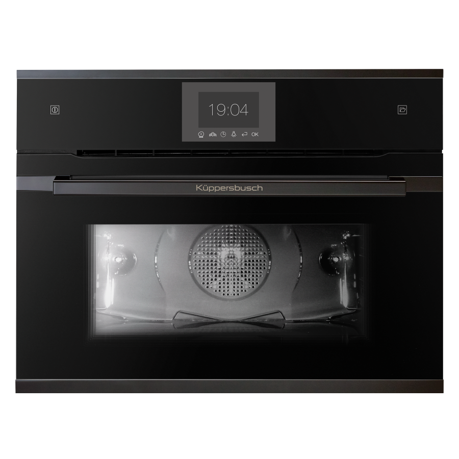 Компактный духовой шкаф с паром Black Chrome Фабрика KUPPERSBUSCH CBD 6550.0 S2 