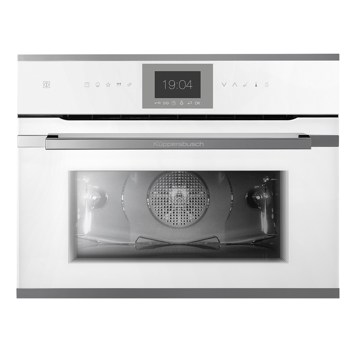 Компактный духовой шкаф с паром Silver Chrome Фабрика KUPPERSBUSCH CBD 6550.0 W3 