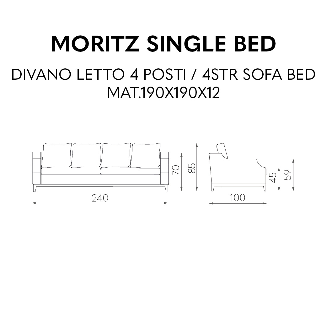 Диван-кровать Фабрика TOSCONOVA Moritz sofa bed 