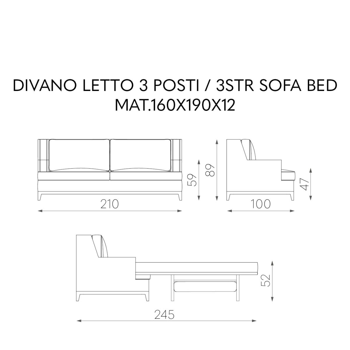 Диван-кровать Фабрика TOSCONOVA Ritz sofa bed 