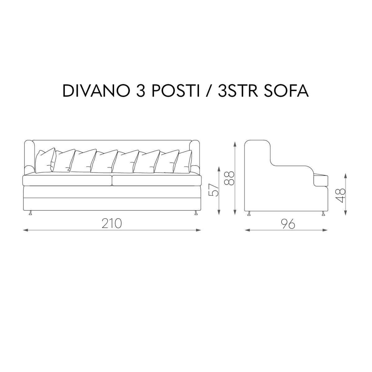 Диван Фабрика TOSCONOVA River sofa 