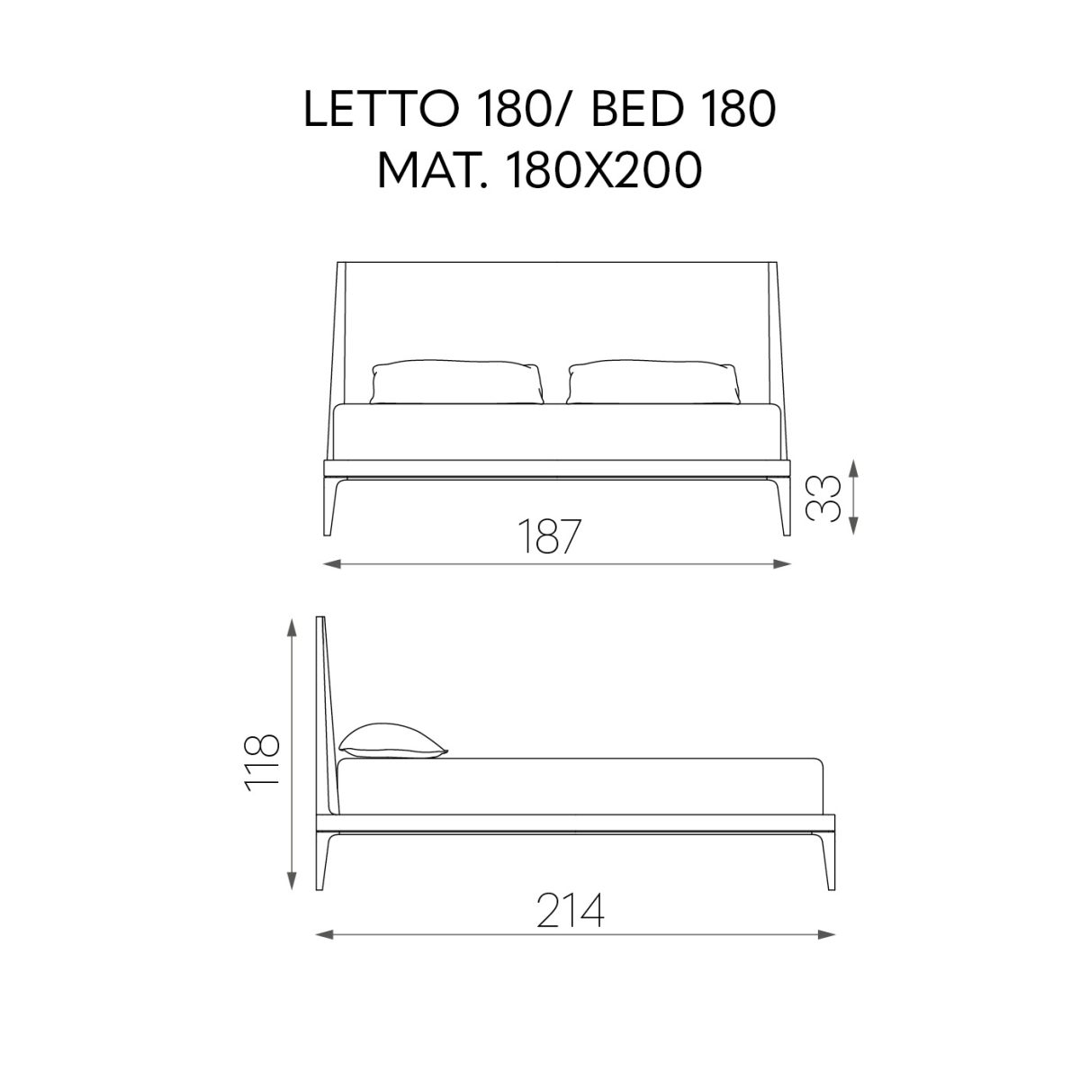 Кровать Фабрика TOSCONOVA Lungarno bed 