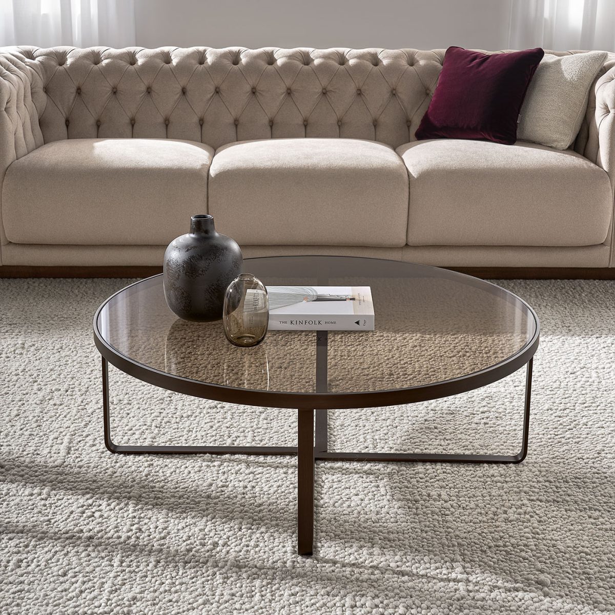 Стол журнальный Фабрика TOSCONOVA Teo round small table 