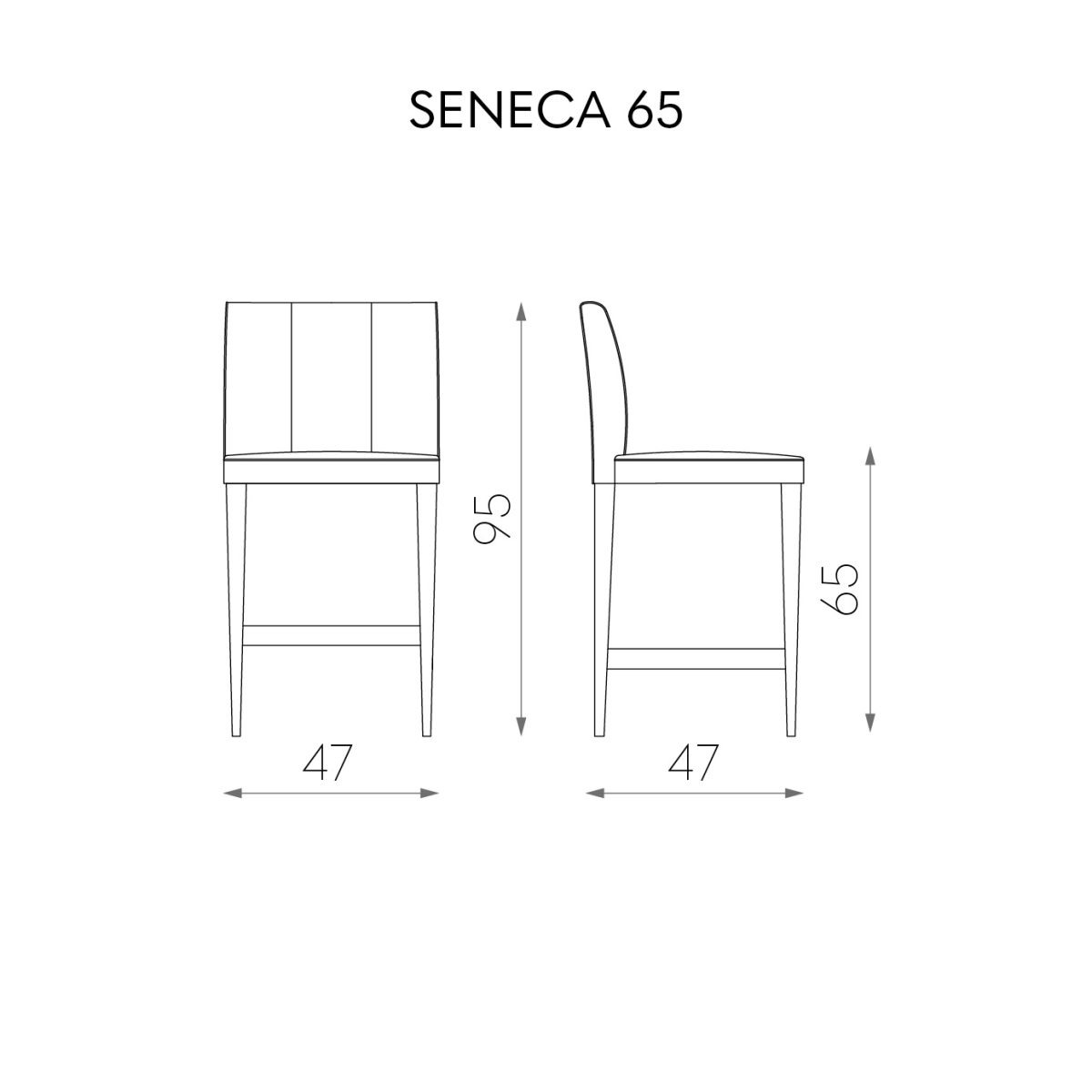 Стул барный Фабрика TOSCONOVA Seneca stool 